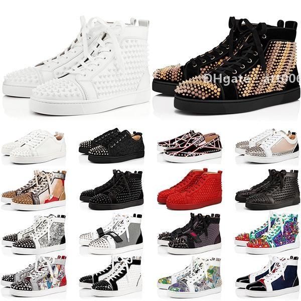 Bottoms Christians new arrival red men women shoes spikes high top sneakers Black White Glitter Grey leather suede mens casual shoe siz OLC, #23
Bottoms Christians new arrival red men women shoes spikes high top sneakers Black White Glitter Grey leather suede mens casual shoe siz OLC, #23