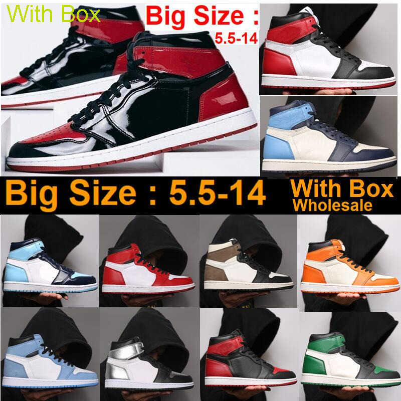 Usually 10-30days delivered Women Men Big Size 36-48 Large Basketball Shoes 1 Bred Patent 1s White University Blue Satin Black Toe Pine Gree without box, Color-only shoelace
Usually 10-30days delivered Women Men Big Size 36-48 Large Basketball Shoes 1 Bred Patent 1s White University Blue Satin Black Toe Pine Gree without box, Color-only shoelace