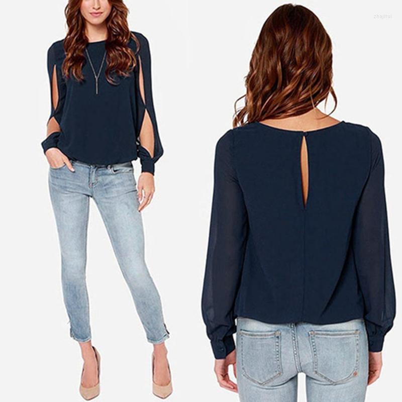 Women's Blouses Women's & Shirts Sexy Loose Chiffon Hollow Long Sleeve Shirt Casual Solid Street Style Blouse Tops, Navy blue
Women's Blouses Women's & Shirts Sexy Loose Chiffon Hollow Long Sleeve Shirt Casual Solid Street Style Blouse Tops, Navy blue