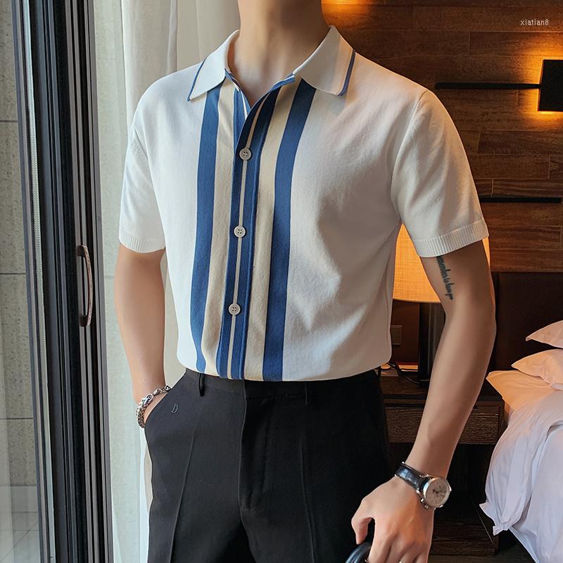 Men's T Shirts Summer Men Knitting Striped Short Sleeve Shirt Korean Style Slim Mixed Colors Casual High Street Tops Oversize 4XL, Black
Men's T Shirts Summer Men Knitting Striped Short Sleeve Shirt Korean Style Slim Mixed Colors Casual High Street Tops Oversize 4XL, Black