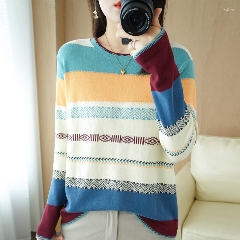 Women' T Shirts Spring And Autumn Knitted Long-Sleeved Women' Loose Round Neck Color Matching Fashion All-Match Bottoming Shir, Green
Women' T Shirts Spring And Autumn Knitted Long-Sleeved Women' Loose Round Neck Color Matching Fashion All-Match Bottoming Shir, Green