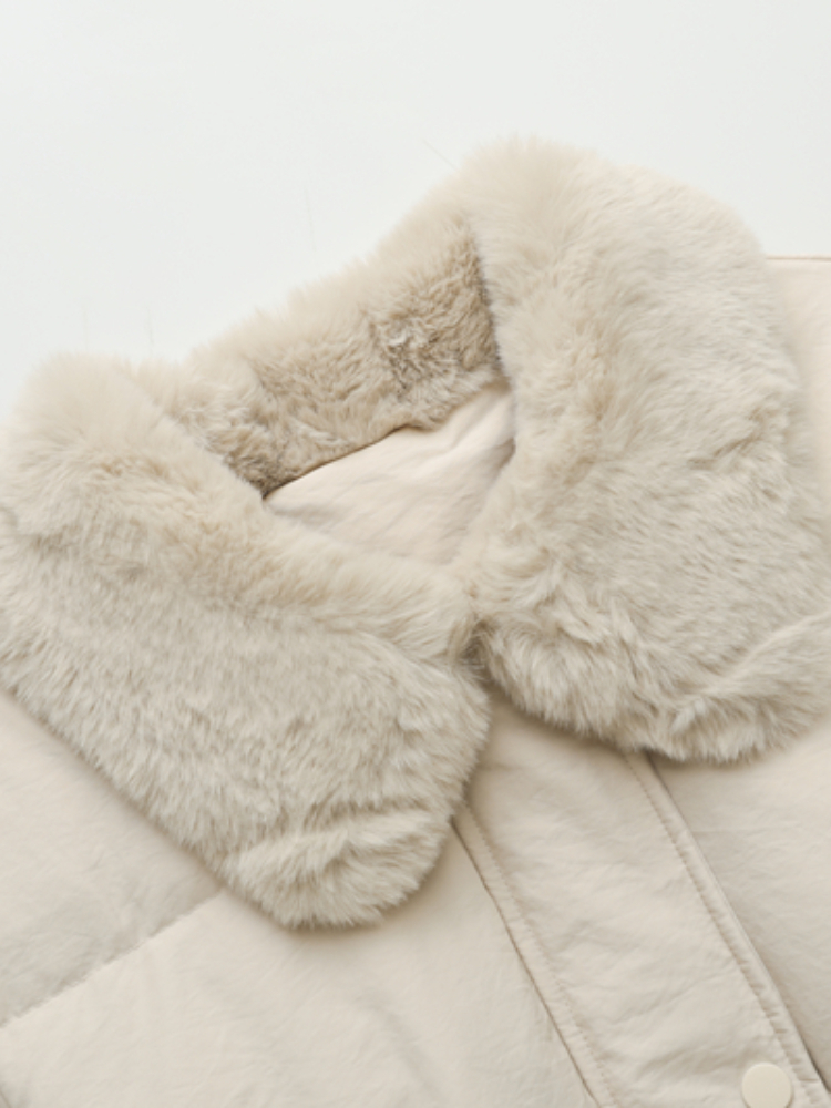 Women's Down Parkas Auutmn Winter Down Jacket Women Natural Fur Collar White Duck Down Coat Female Midlength Drawstring High Waist Thick Parkas 2