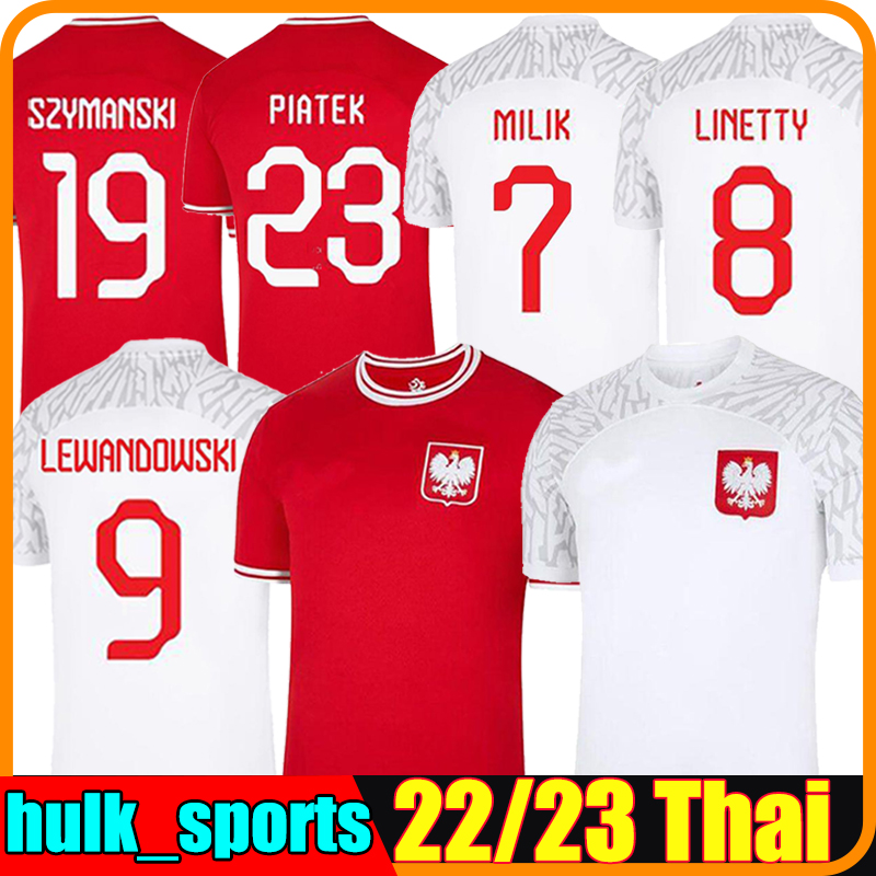 

2022 LEWANDOWSKI Soccer Jersey 22/23 PolandS Home away 2023 red white GROSICKI #11 PISZCZEK MILIK KRYCHOWIAK GLIK SZYMANSKI ZIELINSKI PIATEK Polonia football shirts, Bolan 22-23 home