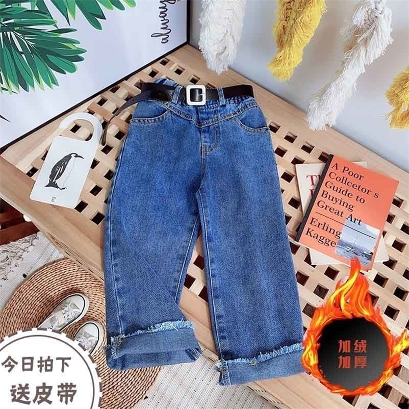 Jeans Spring Autumn Girls Fashion Wide Leg Pant with Belt Baby Kids Children Denim Trousers 220930, Red 
Jeans Spring Autumn Girls Fashion Wide Leg Pant with Belt Baby Kids Children Denim Trousers 220930, Red