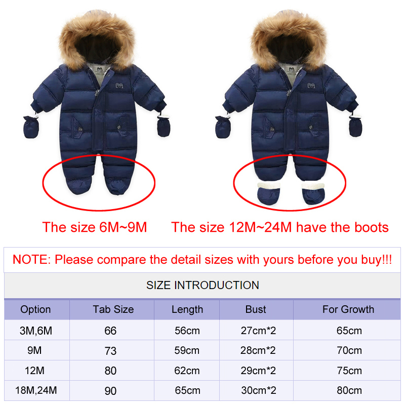 Footies Ircomll Thick Warm Infant Baby Jumpsuit Hooded Inside Fleece Boy Girl Winter Autumn Overalls Children Outerwear Kids Snowsuit 221006