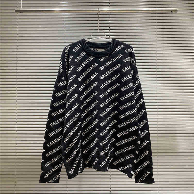 Winter Designer Balencaigass 2022 Sweater Fashion Sweaters Autumn Brand Paris Letter Jacquard Round Neck Men' Women' Loose U6de, Black
Winter Designer Balencaigass 2022 Sweater Fashion Sweaters Autumn Brand Paris Letter Jacquard Round Neck Men' Women' Loose U6de, Black