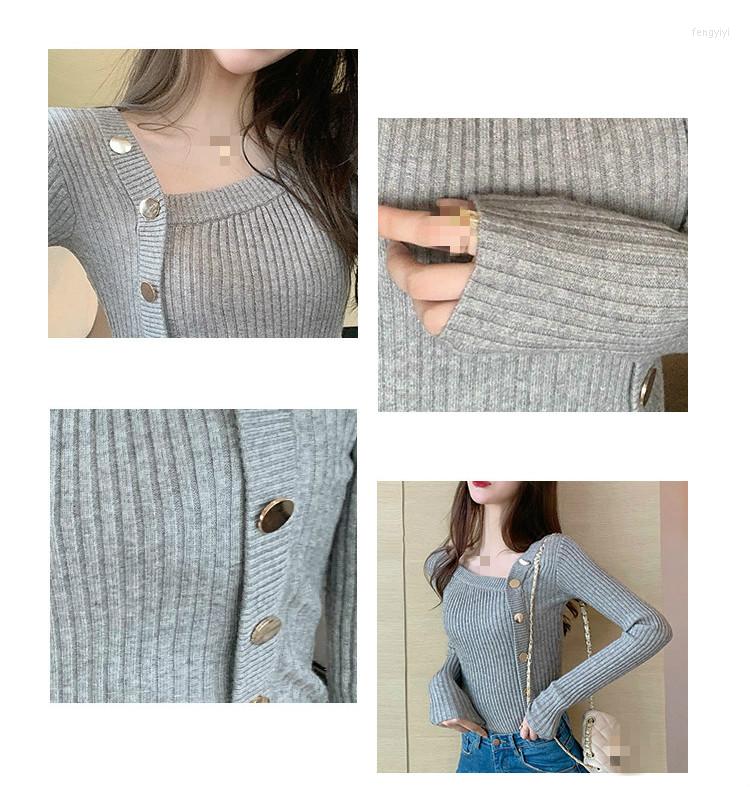 Women's Knits Neploe Autumn Ladies All-match Sweater Single-breasted Knitted Cardigan 2022 Long Sleeve Chic Solid Color Top Women 1F444, Gray
Women's Knits Neploe Autumn Ladies All-match Sweater Single-breasted Knitted Cardigan 2022 Long Sleeve Chic Solid Color Top Women 1F444, Gray