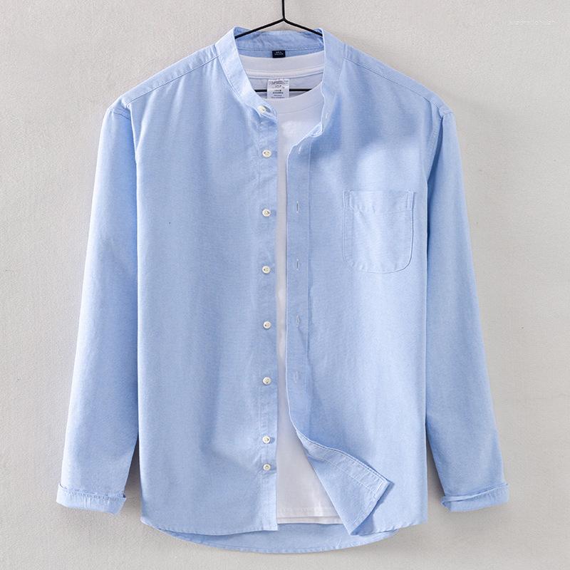Men's Casual Shirts Men Cotton Oxford Autumn Long Sleeve Mandarin Collar China Style High Quality Handsome White Solid Retro Shirt, L-705
Men's Casual Shirts Men Cotton Oxford Autumn Long Sleeve Mandarin Collar China Style High Quality Handsome White Solid Retro Shirt, L-705