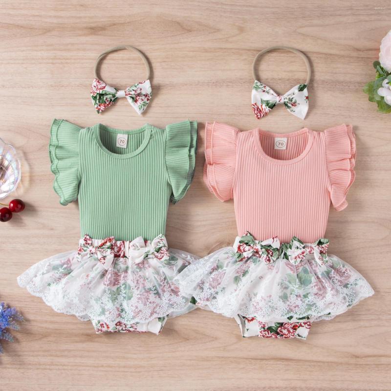 Clothing Sets Born Baby Girls Clothes Outfit Flying Sleeve Ribbed Romper Floral Print Lace Tutu Skirt Headband, Pink
Clothing Sets Born Baby Girls Clothes Outfit Flying Sleeve Ribbed Romper Floral Print Lace Tutu Skirt Headband, Pink
