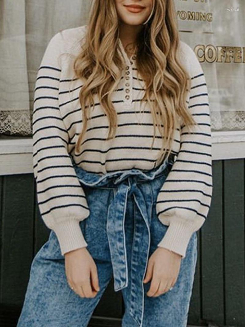 Women' Sweaters Women Sweater 2022 Early Autumn Retro Black And White Striped Loose Button Round Neck Pullover, Black stripes
Women' Sweaters Women Sweater 2022 Early Autumn Retro Black And White Striped Loose Button Round Neck Pullover, Black stripes