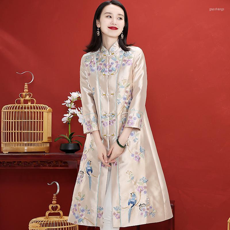 Women' Trench Coats Autumn Windbreaker Retro Embroidery Women' Chinese Style Stand-Up Collar Slim Mid-Length Coat Plus Size -2XL, Beige
Women' Trench Coats Autumn Windbreaker Retro Embroidery Women' Chinese Style Stand-Up Collar Slim Mid-Length Coat Plus Size -2XL, Beige