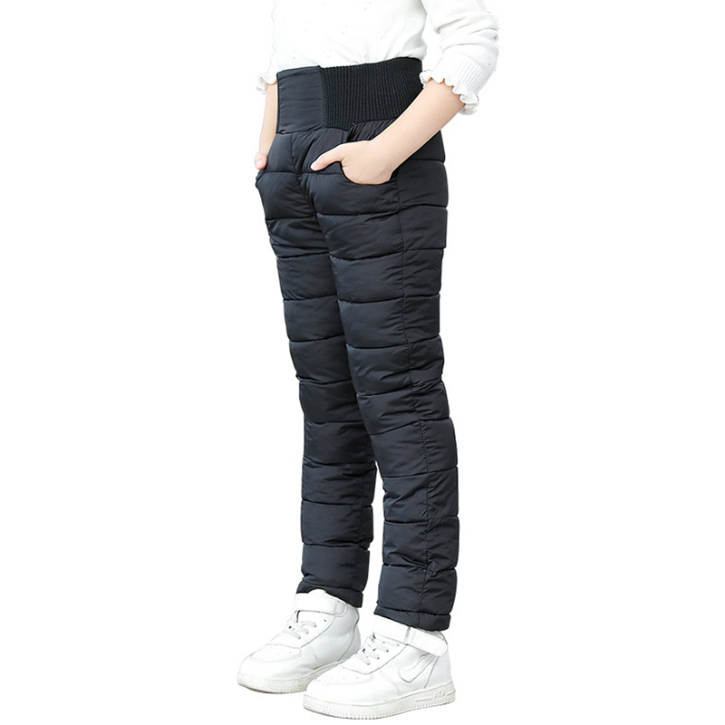 Trousers Winter Pants Kid Boys Girls Cotton Padded Thick Warm Toddler Trousers Waterproof Ski Pants High Waist Leggings Baby HPY043 2201006