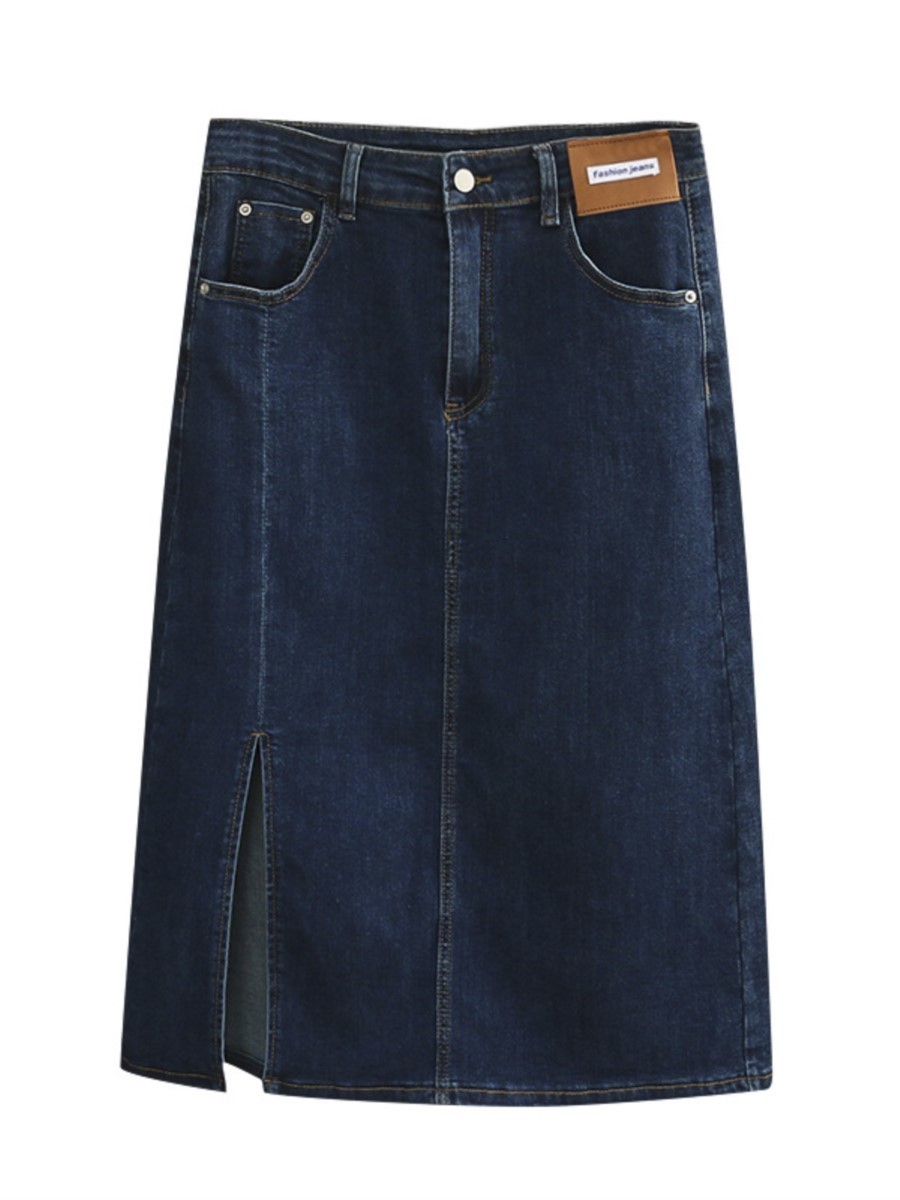 Plus size Dresses Plus Size Denim Skirts For Women 4xl Summer Cotton Modern High Waist Calf Length Hem Slit ALine Bottoms 221006, Black
Plus size Dresses Plus Size Denim Skirts For Women 4xl Summer Cotton Modern High Waist Calf Length Hem Slit ALine Bottoms 221006, Black