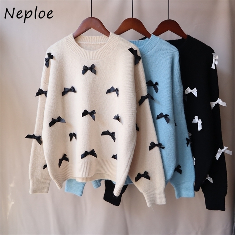 Women's Sweaters Neploe O-neck Bow Print Pullover Sweater Woman Autumn Long Sleeve Knitted Tops Female Loose Casual Style Sweaters Women 221006, Black
Women's Sweaters Neploe O-neck Bow Print Pullover Sweater Woman Autumn Long Sleeve Knitted Tops Female Loose Casual Style Sweaters Women 221006, Black