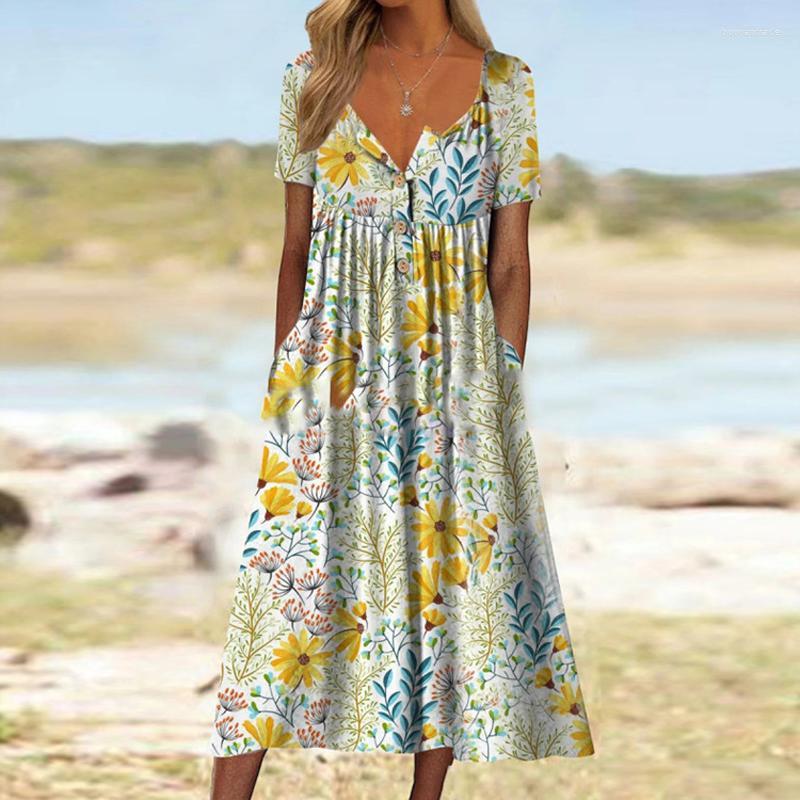 Party Dresses Vintage A Line Dress Women Fashion Short Sleeve Floral Print Sundress Button V Neck Pocket 2022 Summer VestidosParty, Style 1
Party Dresses Vintage A Line Dress Women Fashion Short Sleeve Floral Print Sundress Button V Neck Pocket 2022 Summer VestidosParty, Style 1