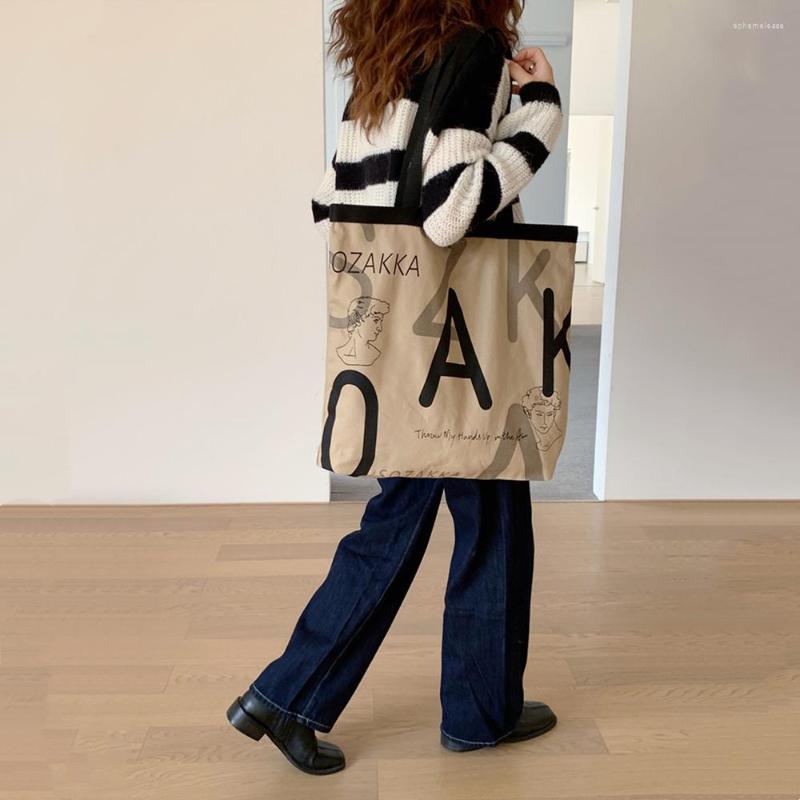 Shopping Bags Ladies Large-Capacity Double Root Letter Canvas Bag Literary Shoulder Simple Street Tote Comfortable Portable Lunch
Shopping Bags Ladies Large-Capacity Double Root Letter Canvas Bag Literary Shoulder Simple Street Tote Comfortable Portable Lunch