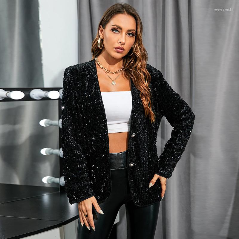 Women' Suits Fall Clothes Women' Jackets Black Color Coat Bead Sequins Slim Elegant Blazers For Ladies Women Sequin Blazer
Women' Suits Fall Clothes Women' Jackets Black Color Coat Bead Sequins Slim Elegant Blazers For Ladies Women Sequin Blazer