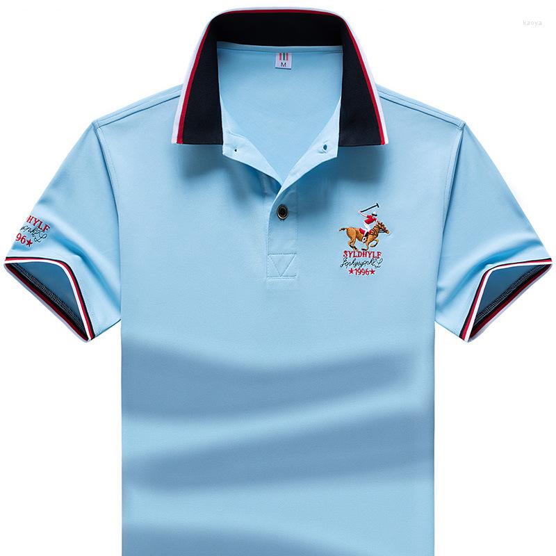 Men's Polos 6 Colors Brand Men Polo Shirt Luxuy Horse Embroidered Short Sleeve, Dark blue
Men's Polos 6 Colors Brand Men Polo Shirt Luxuy Horse Embroidered Short Sleeve, Dark blue
