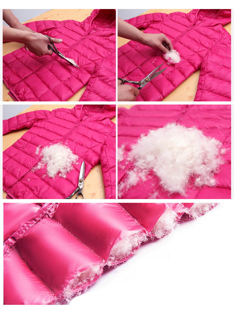 Women's Down Parkas Winter Women Ultralight Thin Down Jacket White Duck Down Hooded Jackets Long Sleeve Warm Coat Parka Female Portable Outwear 2