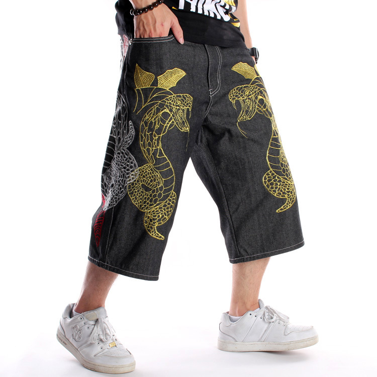QNPQYX New Men's streetwear pants Embroidery Hip Hip Denim Shorts Summer Plus Large Size Calf Length Staight Loose Skateboard Baggy Short Jeans hiphop 30-46, Black
QNPQYX New Men's streetwear pants Embroidery Hip Hip Denim Shorts Summer Plus Large Size Calf Length Staight Loose Skateboard Baggy Short Jeans hiphop 30-46, Black