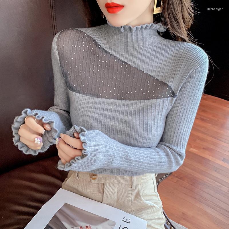 Women's Sweaters Diamond Fashion Pullover Sweater Women 2022 Winter Female Jumper Clothes Casual Splice Lotus Sleeve Tops Lace Knitted, Black
Women's Sweaters Diamond Fashion Pullover Sweater Women 2022 Winter Female Jumper Clothes Casual Splice Lotus Sleeve Tops Lace Knitted, Black
