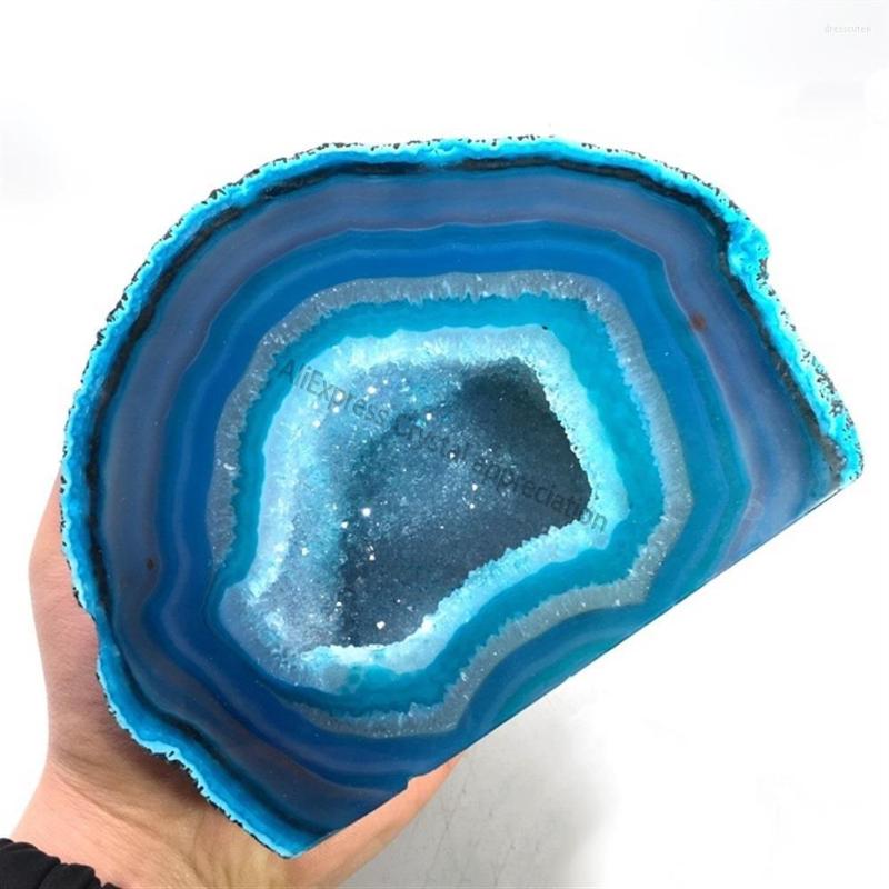 Decorative Figurines Natural Crystal Agate Geode Cave Blue
Decorative Figurines Natural Crystal Agate Geode Cave Blue
