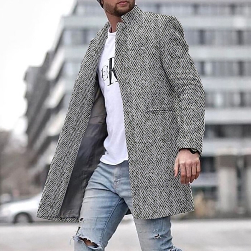Men' Wool Blends Fashion Notched Collar Midlength Woolen Coat Men Casual Single Breasted Jacket Outerwear Autumn Winter Pocket Warm Man Cardigan 220930, Light gray
Men' Wool Blends Fashion Notched Collar Midlength Woolen Coat Men Casual Single Breasted Jacket Outerwear Autumn Winter Pocket Warm Man Cardigan 220930, Light gray