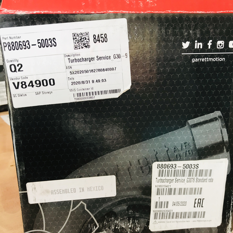 Garrett G-Series G30 880693-5003S G30-900 Supercore Standard Rotation Super Core