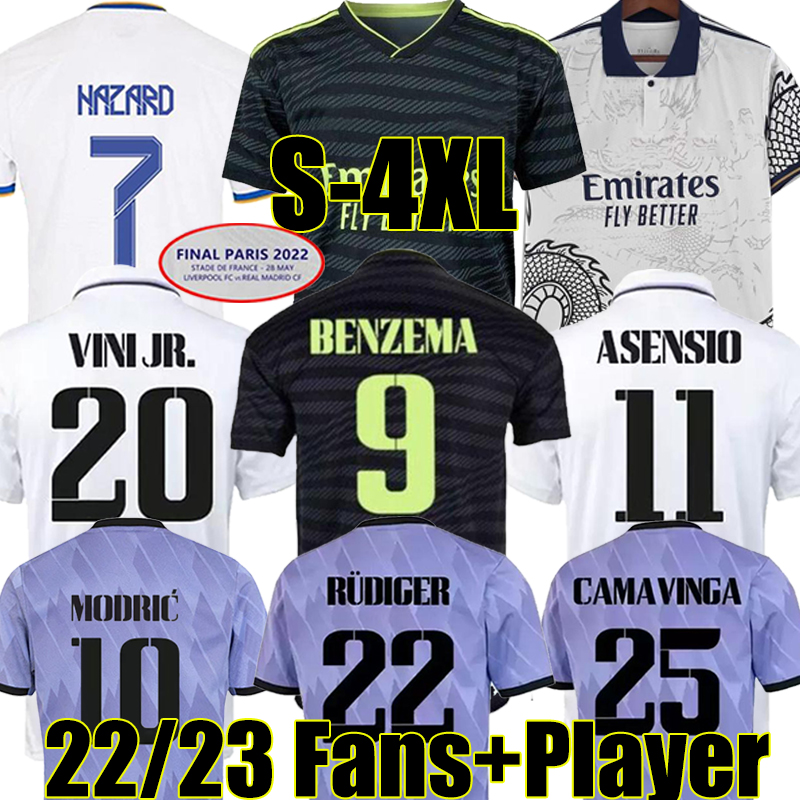 4XL BENZEMA Finals soccer jerseys 22/23 third football shirt VINI ALABA TCHOUAMENI CAMAVINGA MODRIC VINICIUS RUDIGER fans player version men kids kit dragon version, 22-23 third player
4XL BENZEMA Finals soccer jerseys 22/23 third football shirt VINI ALABA TCHOUAMENI CAMAVINGA MODRIC VINICIUS RUDIGER fans player version men kids kit dragon version, 22-23 third player