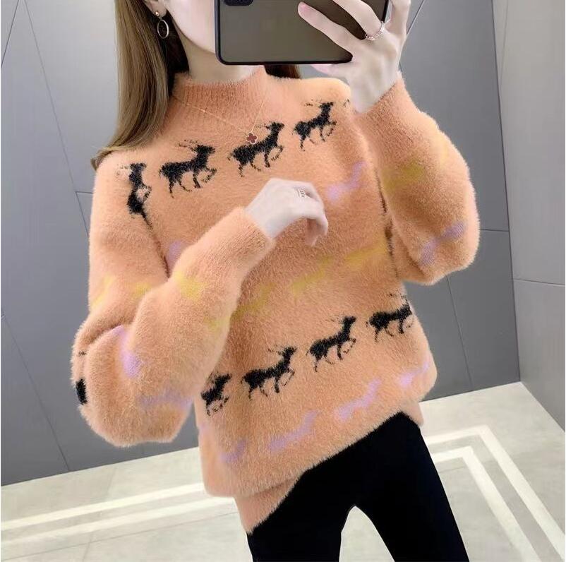 Women's Sweaters for Designer Pullover Half-high-neck Mid-length Jumpers Female Knitwear Punks Dress top, 08
Women's Sweaters for Designer Pullover Half-high-neck Mid-length Jumpers Female Knitwear Punks Dress top, 08