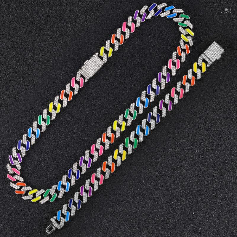 Chains Iced Out Rainbow Chain For Men Women Miami Cuban Link Necklace Bling Hip Hop 12MM Neon Colorful BraceletChains ChainsChains
Chains Iced Out Rainbow Chain For Men Women Miami Cuban Link Necklace Bling Hip Hop 12MM Neon Colorful BraceletChains ChainsChains