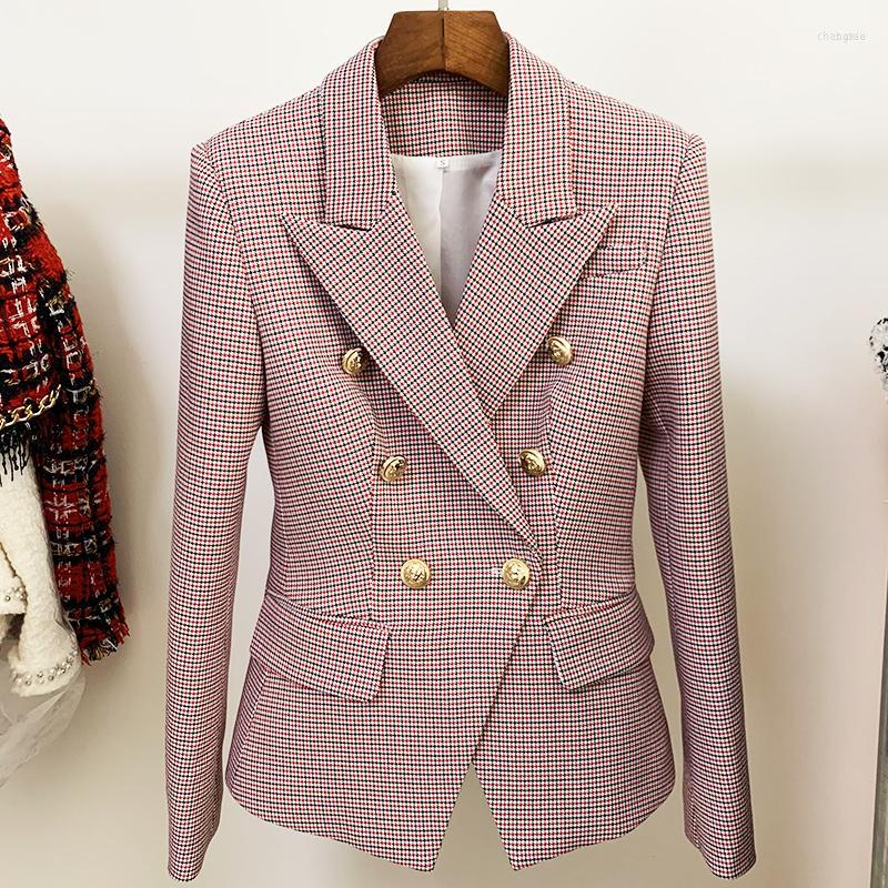 Women' Suits Women' HIGH STREET Est 2022 Designer Jacket Women' Classic Metal Buttons Double Breasted Slim Fitting Houndstooth, Picture shown
Women' Suits Women' HIGH STREET Est 2022 Designer Jacket Women' Classic Metal Buttons Double Breasted Slim Fitting Houndstooth, Picture shown