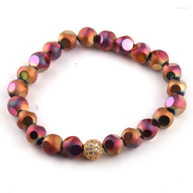 Strand Fashion Energy Bracelets 8mm Beautiful Crystal Glass Bracelet And Cubic Zircon Ball 5pc Different Color/lot
Strand Fashion Energy Bracelets 8mm Beautiful Crystal Glass Bracelet And Cubic Zircon Ball 5pc Different Color/lot
