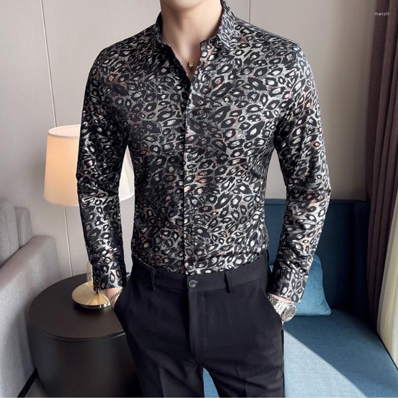 Men's Casual Shirts Luxury Harjuku Leopard Print Shirt Male Punk Gothic Dress Men Vintage Designer Long Sleeve Slim Fit Social, Black
Men's Casual Shirts Luxury Harjuku Leopard Print Shirt Male Punk Gothic Dress Men Vintage Designer Long Sleeve Slim Fit Social, Black