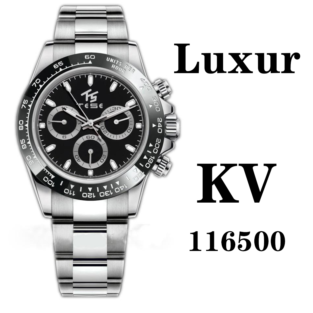 Men luxury mechanical automatic watch business sports chronograph function 40MM watch black and white ceramic outer ring stainless steel diving luminous 116500, As shown
Men luxury mechanical automatic watch business sports chronograph function 40MM watch black and white ceramic outer ring stainless steel diving luminous 116500, As shown