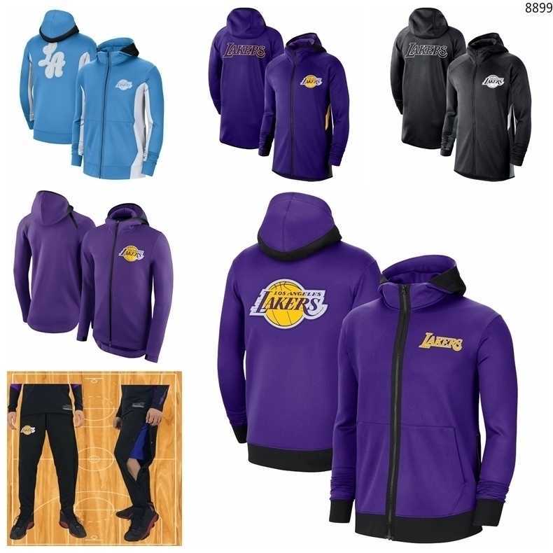 

Los Angeles's Lakers's Men Showtime Mens's''Nba''Jersey Therma Flex Performance 2021 Full-Zip Basketball Hoodie Size S-4XL