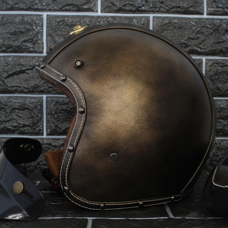 Motorcycle Helmets Synthetic Leather Helmet Retro Vintage Cruiser Chopper Scooter Cafe Racer Moto 3/4 Open Face, Design 1
Motorcycle Helmets Synthetic Leather Helmet Retro Vintage Cruiser Chopper Scooter Cafe Racer Moto 3/4 Open Face, Design 1