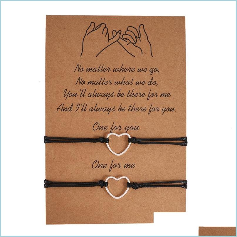 Charm Bracelets Braided 2Pcs/Set Charm Bracelet For Friendship Couples Love Heart Pendant Bangles Women Man Lucky Wish Jew Ffshop2001 Dhrpm
Charm Bracelets Braided 2Pcs/Set Charm Bracelet For Friendship Couples Love Heart Pendant Bangles Women Man Lucky Wish Jew Ffshop2001 Dhrpm