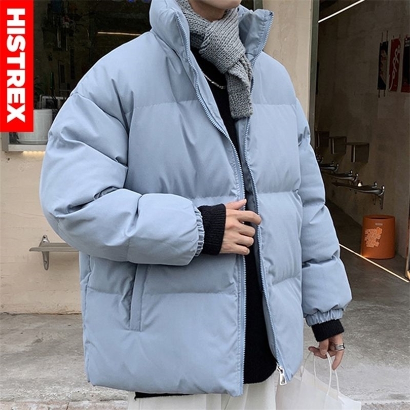 Mens Down Parkas HISTREX Winter Solid Parkas Men Korean Fashion Male Coats Loose Cotton Jacket Couple Clothing Stand Collar Overcoat Warm Parka 2201006, Black 
Mens Down Parkas HISTREX Winter Solid Parkas Men Korean Fashion Male Coats Loose Cotton Jacket Couple Clothing Stand Collar Overcoat Warm Parka 2201006, Black