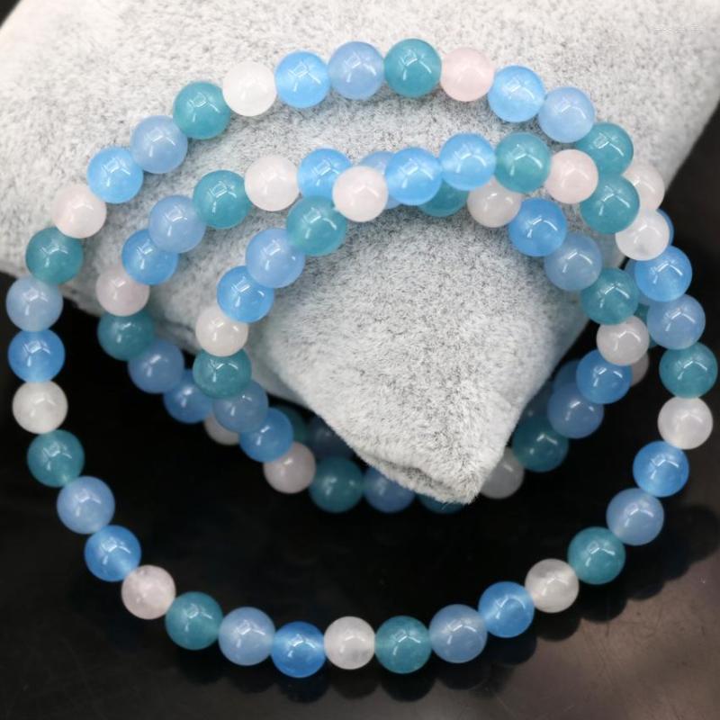 Strand High Grade Women Multicolor Natural Stone Chalcedony Jades Multilayer Bracelets 6mm Round Beads Jewelry 20inch B2893
Strand High Grade Women Multicolor Natural Stone Chalcedony Jades Multilayer Bracelets 6mm Round Beads Jewelry 20inch B2893