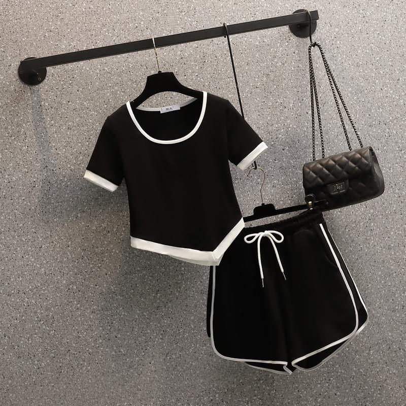 Women's Tracksuits Women Casual Solid Sports Suits Short Sleeve O-neck Tops Hight Waist Shorts High Street Harajuku Gym 2 Piece Sets, Suit
Women's Tracksuits Women Casual Solid Sports Suits Short Sleeve O-neck Tops Hight Waist Shorts High Street Harajuku Gym 2 Piece Sets, Suit