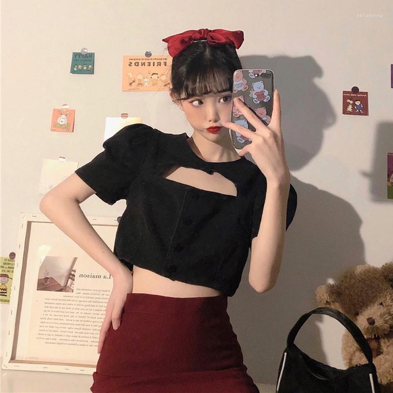 Women' Blouses Women Blouse Summer Pierced Black Short-Sleeved Top For Blusas Mujer De Moda
Women' Blouses Women Blouse Summer Pierced Black Short-Sleeved Top For Blusas Mujer De Moda