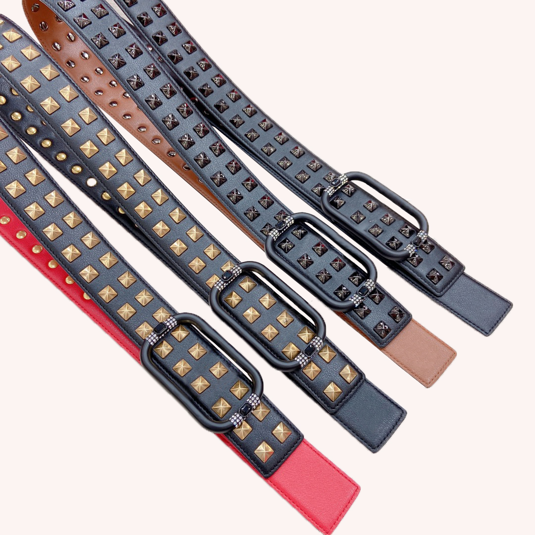 Luxury designer latest women 4.0 cm belt double -sided original leather inlaid rivet accessories with pure copper diamond hardware buckle, As pic
Luxury designer latest women 4.0 cm belt double -sided original leather inlaid rivet accessories with pure copper diamond hardware buckle, As pic