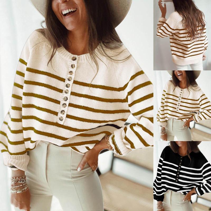 Women' Sweaters Relaxed Cotton Knit Jumper Women Autumn Winter Long Sleeve Button Round Neck Vintage Sweater 2022 Chic Oversize Pullover, Beige
Women' Sweaters Relaxed Cotton Knit Jumper Women Autumn Winter Long Sleeve Button Round Neck Vintage Sweater 2022 Chic Oversize Pullover, Beige