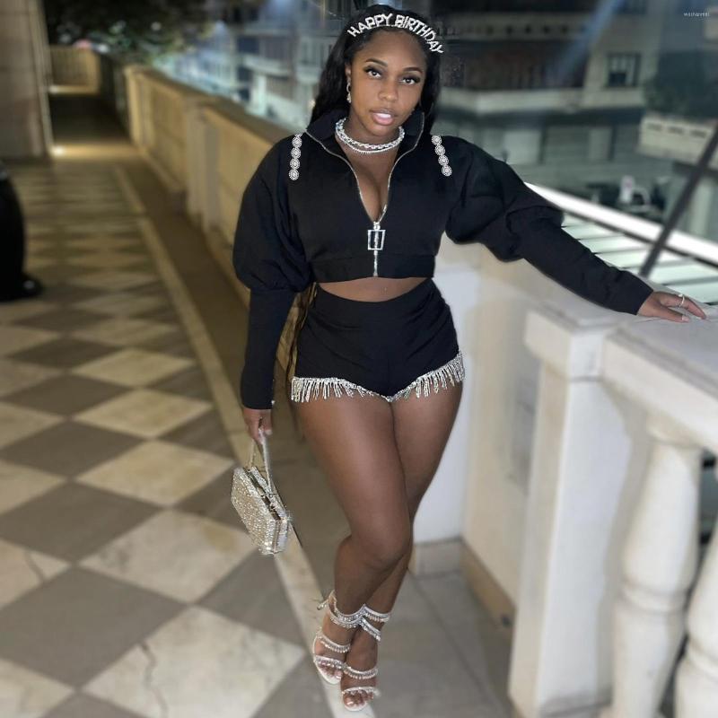 Women' Tracksuits EWSFV 2022 Spring And Winter Women Stand Collar Zipper Lace Long Sleeve Shorts Set Sexy Fashion Two Sets, Black
Women' Tracksuits EWSFV 2022 Spring And Winter Women Stand Collar Zipper Lace Long Sleeve Shorts Set Sexy Fashion Two Sets, Black