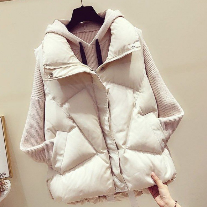 Women's Vests 0404 Spring Autumn Vest Waistcoat Women Casual Bodywarmer Sleeveless Jacket Women Black White Ladies Vest Coat Korean Style 221007