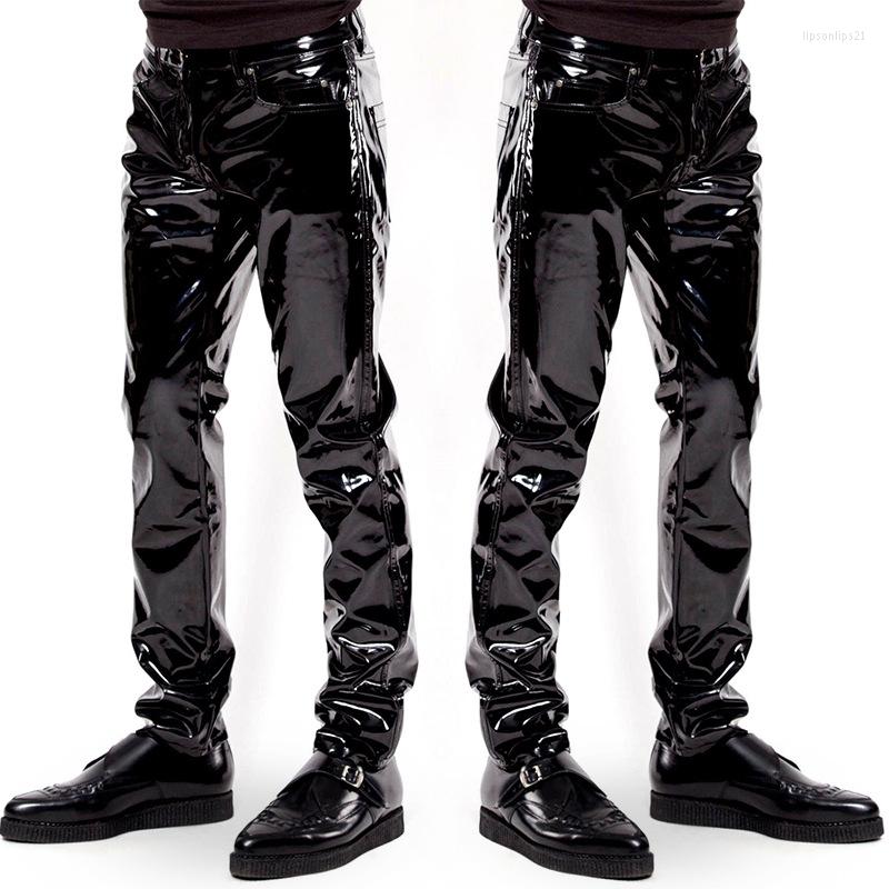 Men's Pants Plus Size Sexy High Shiny Faux Leather Punk Style Specular Highlight Patent Trousers Bar Club Dance Gay Men's Wear, Black
Men's Pants Plus Size Sexy High Shiny Faux Leather Punk Style Specular Highlight Patent Trousers Bar Club Dance Gay Men's Wear, Black