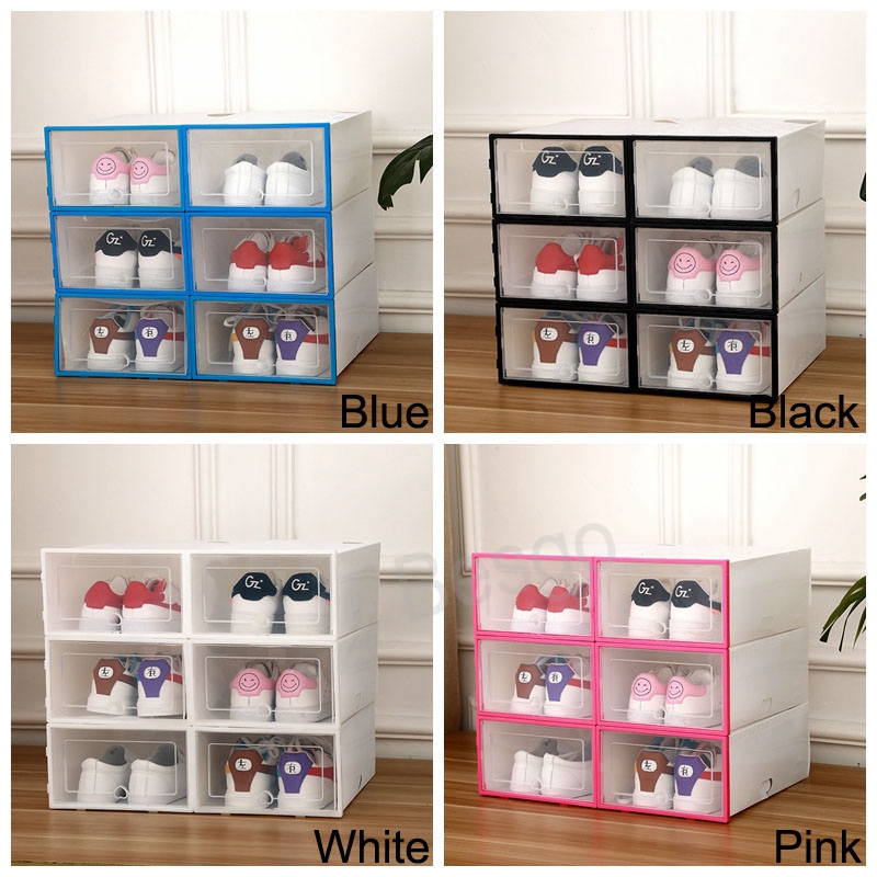 Thicken Clear Plastic Shoe Box Dustproof Shoe Storage Boxes Drawer Type Transparent Organizer Shoes Case Stackable Storages Cases BH7706 TYJ