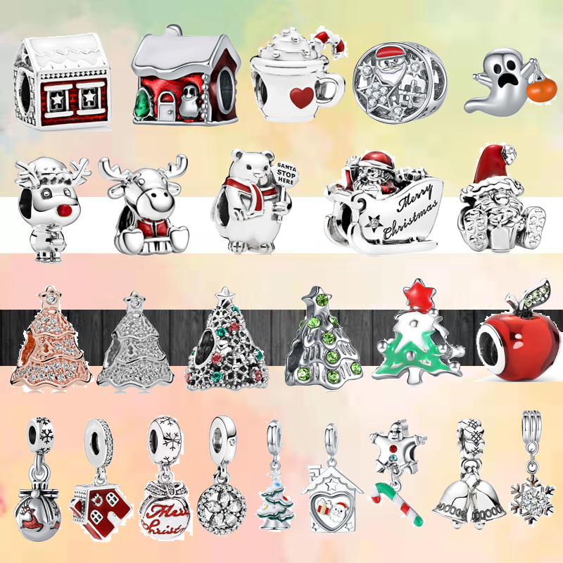 925 Sterling Silver Dangle Charm Women Beads High Quality Jewelry Gift Wholesale New Christmas Series Tree Car Bell Sleigh Bead Fit Pandora Charms Bracelet DIY
925 Sterling Silver Dangle Charm Women Beads High Quality Jewelry Gift Wholesale New Christmas Series Tree Car Bell Sleigh Bead Fit Pandora Charms Bracelet DIY