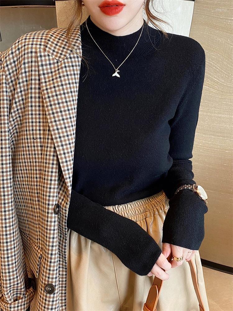 Women's Sweaters Women's Women Autumn Knitted Bottoming Shirt Mock Neck Long-sleeved Thin Sweater Female Solid Color Slim Inner Tops, Black
Women's Sweaters Women's Women Autumn Knitted Bottoming Shirt Mock Neck Long-sleeved Thin Sweater Female Solid Color Slim Inner Tops, Black